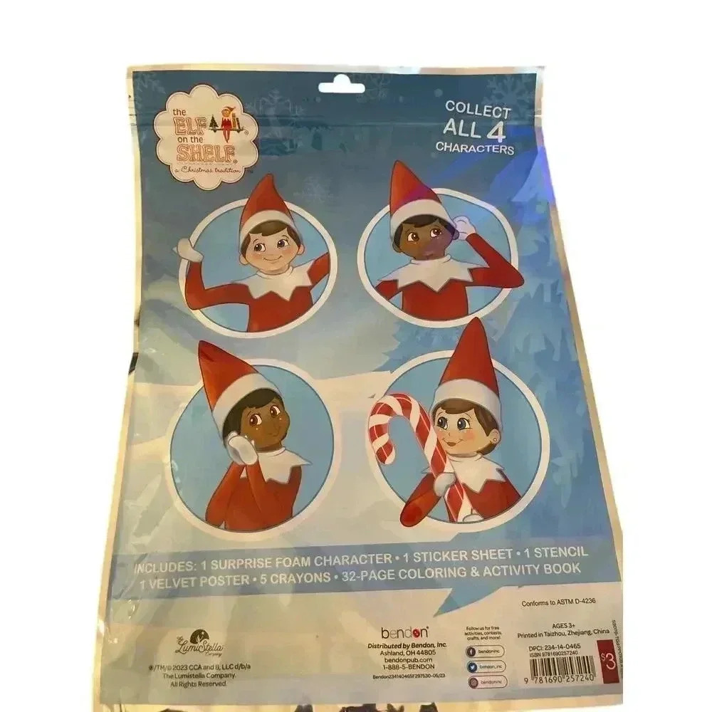 elf on the shelf Play Pack Grab & Go Stickers Crayons Coloring Book - Picture 2 of 2